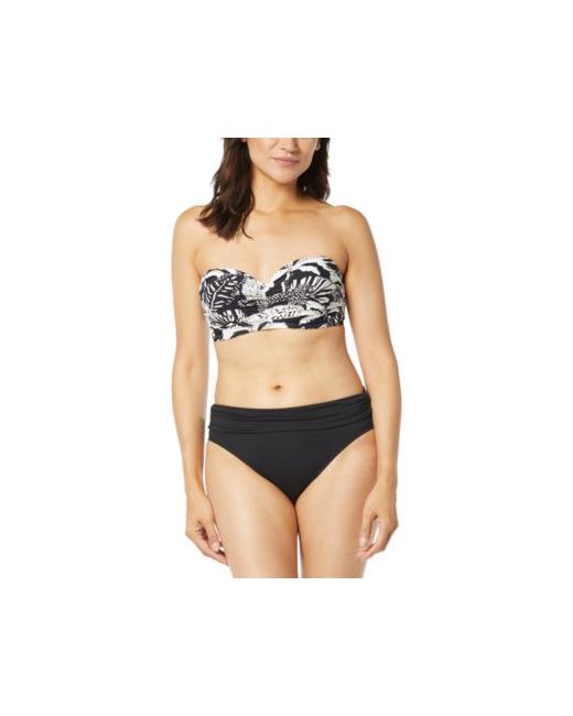 Coco Reef Charisma Printed Bra Sized Pleated Bikini Top Contours High Waist Bottoms