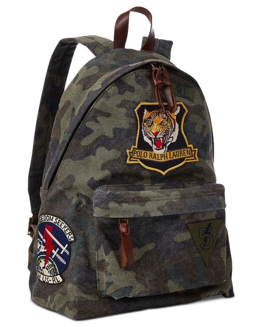 Polo Ralph Lauren Tiger-Patch Canvas Backpack