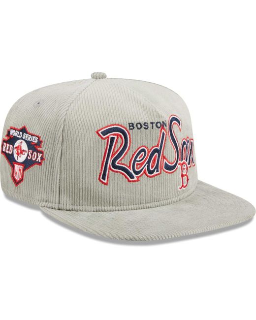 New Era Boston Red Sox Corduroy Golfer Adjustable Hat
