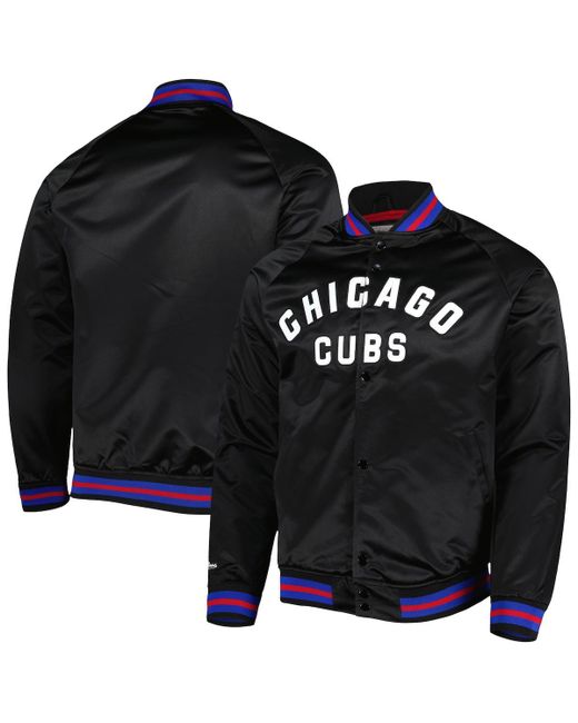 Mitchell & Ness Chicago Cubs Satin Raglan Full-Snap Varsity Jacket