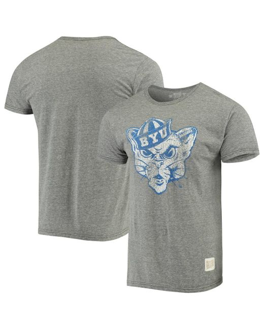 Original Retro Brand Byu Cougars Vintage-Like Logo Tri-Blend T-shirt
