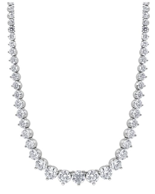 Badgley Mischka Lab Grown Diamond Graduated 16-1/2 Collar Necklace 15 ct. t.w. 14K Gold