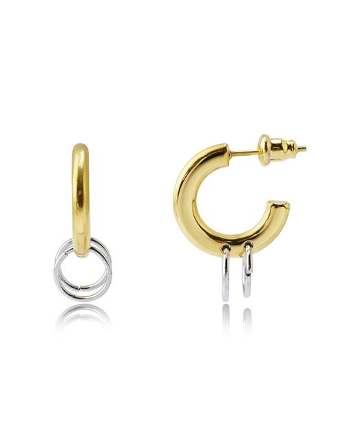 Rebl Jewelry Kurk Two Tone Earrings