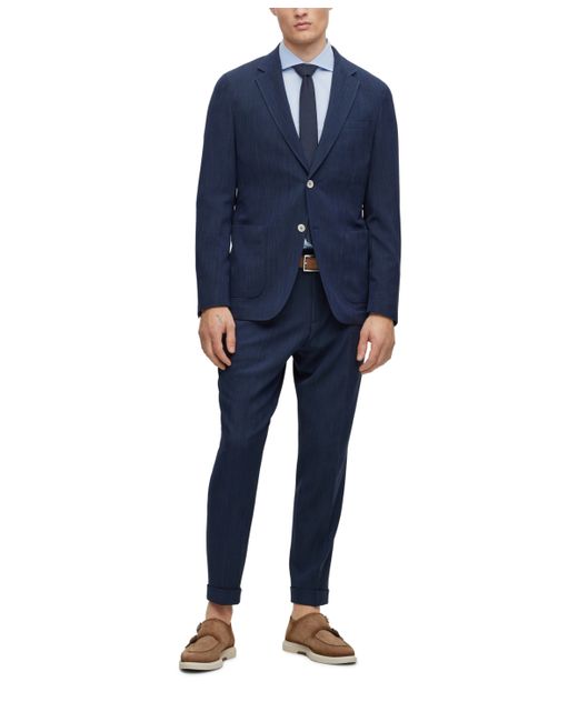 Hugo Boss Boss by Patterned Stretch Two-Piece Slim-Fit Suit
