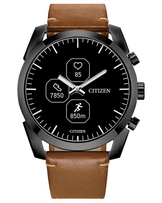 Citizen Cz Smart Hybrid Sport Leather Strap Watch 43mm