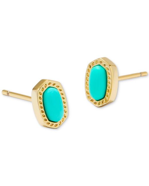 Kendra Scott 14k Gold-Plated Oval Stone Stud Earrings