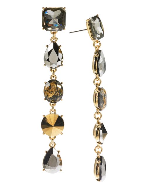 I.N.C. International Concepts Mixed Stone Linear Drop Earrings Created for