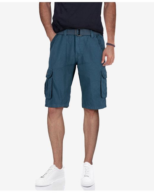 X-Ray Belted Twill Tape Cargo Shorts