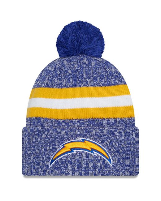 New Era Los Angeles Chargers 2023 Sideline Cuffed Knit Hat With Pom