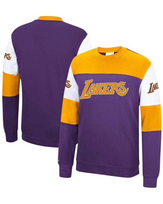Mitchell & Ness Los Angeles Lakers Perfect Season Fleece Pullover Sweatshirt