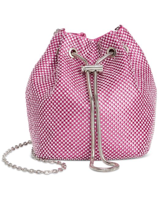 I.N.C. International Concepts Mini Drawstring Diamond Mesh Bucket Bag Created for