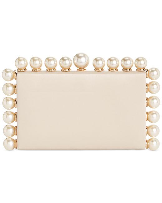 I.N.C. International Concepts East West Embellished Pearl Clutch Created for
