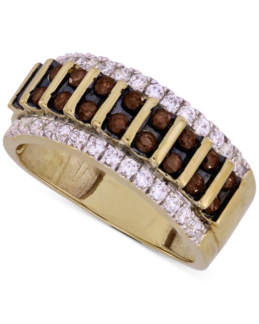 Macy's Brown Diamond White Ring 1-1/4 ct. t.w. 10k Gold