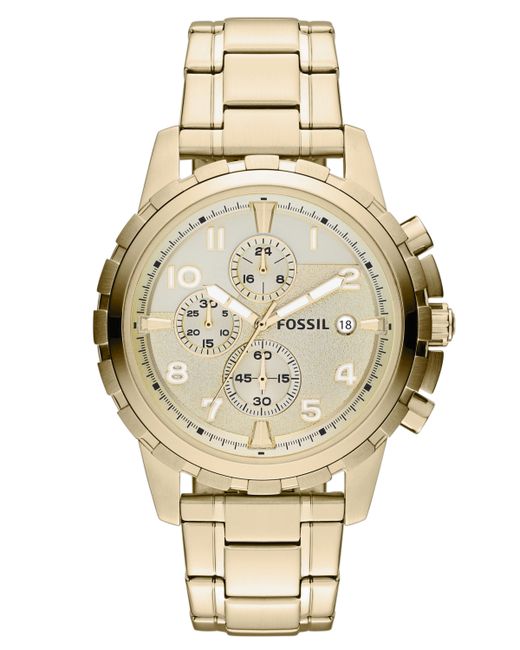 Fossil Chronograph Dean Tone Stainless Steel Bracelet Watch 45mm