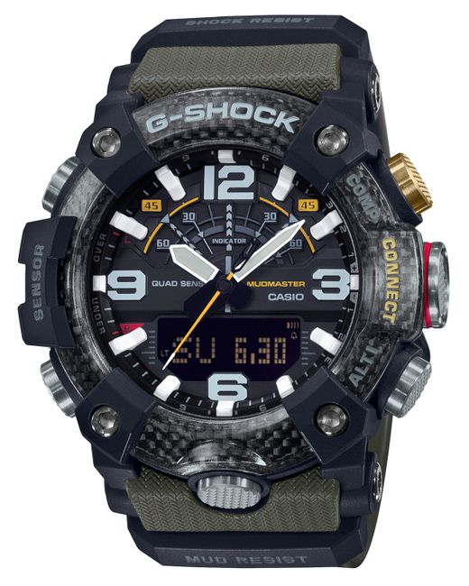 G-Shock Analog-Digital Connected Mudmaster Black Resin Strap Watch 53.1mm