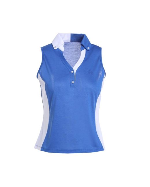 Bellemere New York Bellemere Collared Two-Tone Vest Top