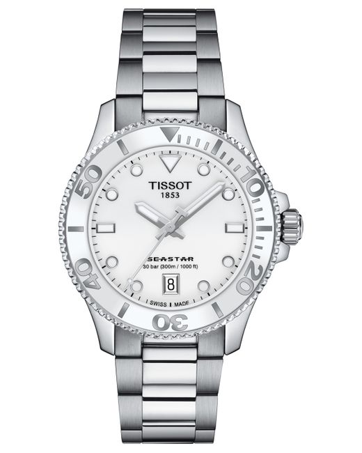 Tissot Seastar Silver-Tone Stainless Steel Bracelet Watch 36mm