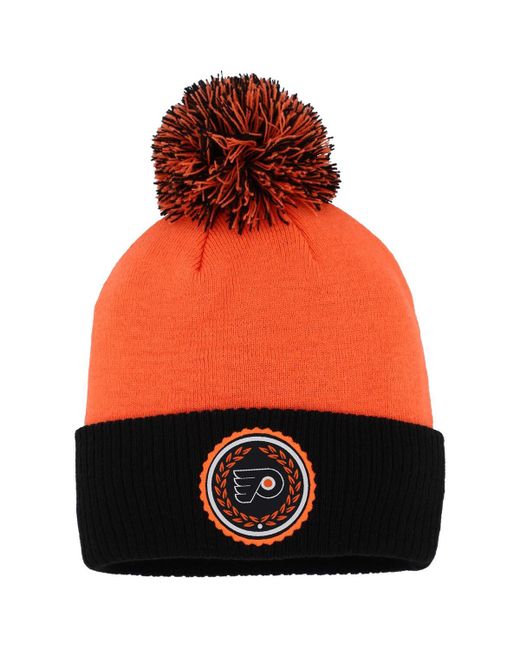 Adidas Philadelphia Flyers Laurel Cuffed Knit Hat with Pom