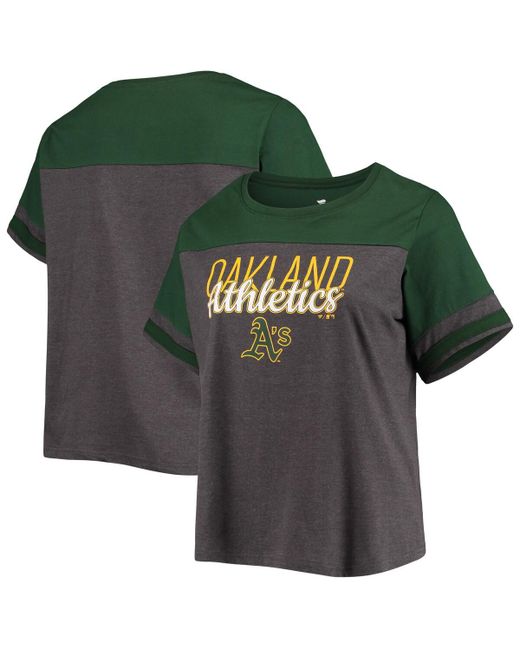 Profile Green Oakland Athletics Plus Colorblock T-shirt