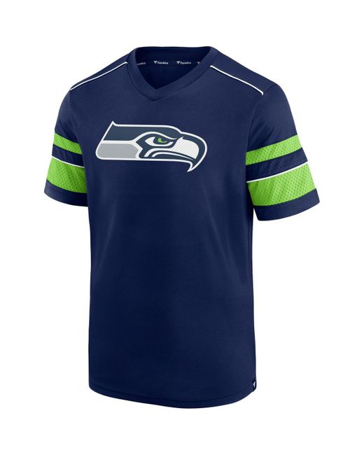 Fanatics Dk Metcalf College Seattle Seahawks Hashmark Name and Number V-Neck T-shirt
