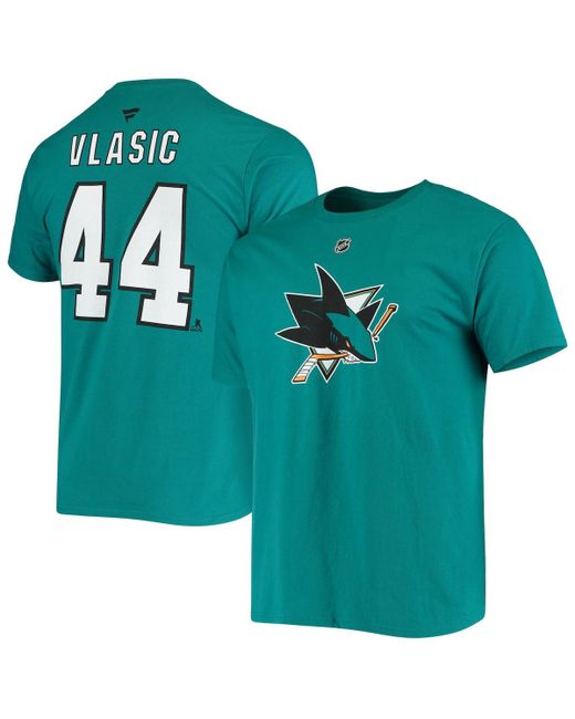 Fanatics Marc-Edouard Vlasic San Jose Sharks Player Name and Number T-shirt