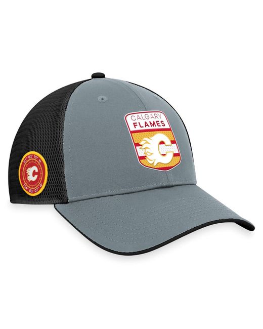 Fanatics Black Calgary Flames Authentic Pro Home Ice Trucker Adjustable Hat