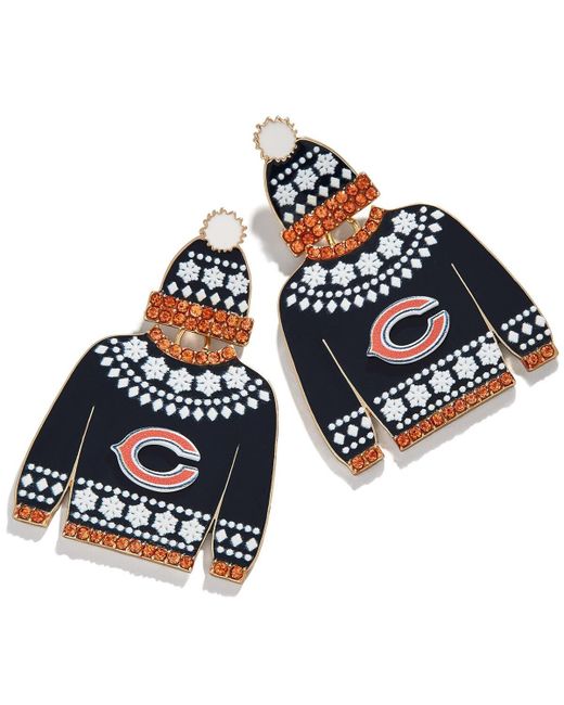 Baublebar Chicago Bears Sweater Earrings