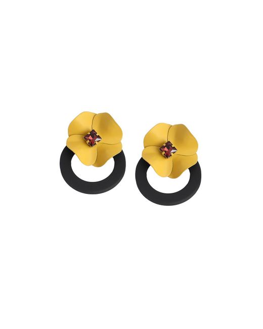 Sohi Circular Flora Drop Earrings