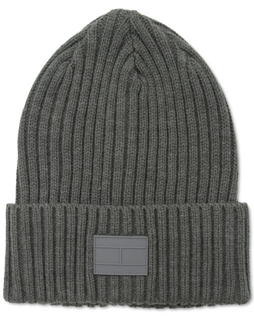 Tommy Hilfiger Ghost Ribbed Knit Beanie Hat