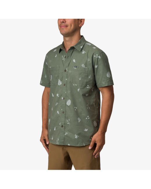 Reef Mens Bloom Short Sleeves Woven Shirt