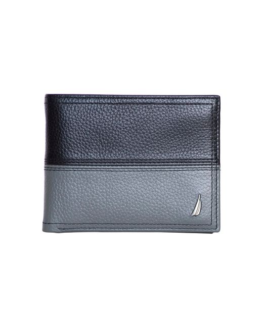 Nautica Bifold Leather Wallet Gray