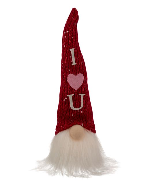Northlight 11.5 Knitted I Heart You Hat Led Lighted Gnome Valentines Day Figure