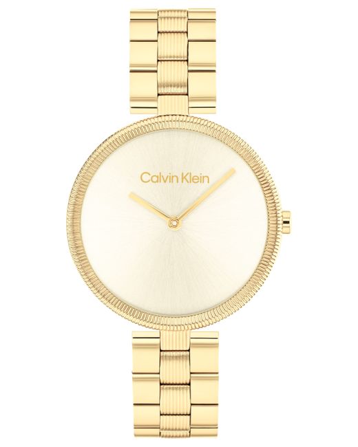 Calvin Klein Gleam Tone Stainless Steel Bracelet Watch 32mm
