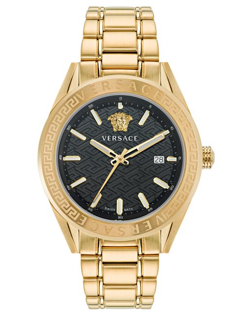 Versace Swiss V-Code Gold Ion Plated Bracelet Watch 42mm