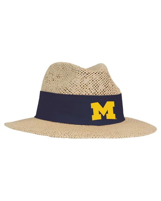 Ahead Michigan Wolverines Wellington Gambler Straw Hat