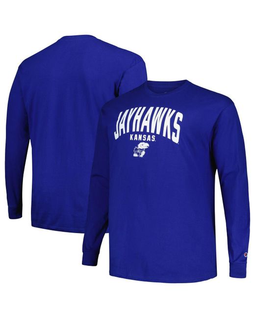 Champion Kansas Jayhawks Big and Tall Arch Long Sleeve T-shirt