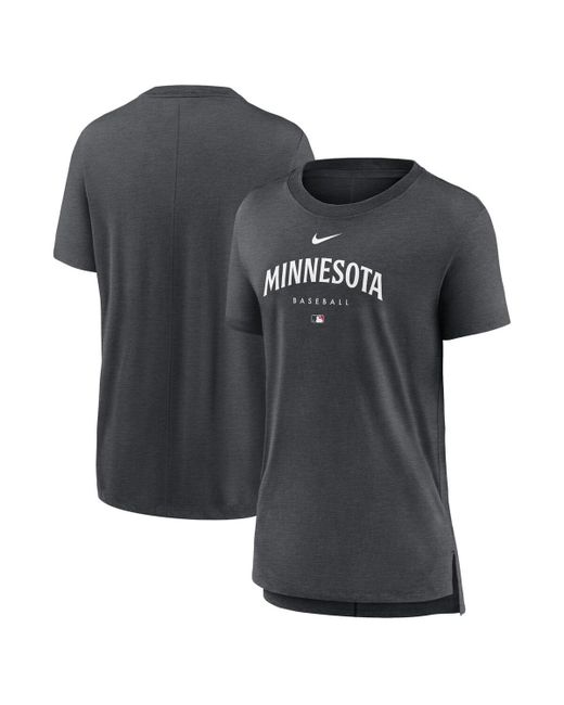 Nike Minnesota Twins Heather Authentic Collection Early Work Tri-Blend T-shirt