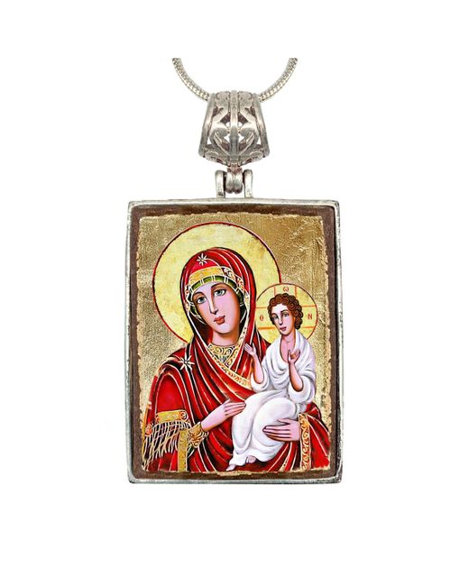 G.debrekht Virgin Mary Directress Religious Holiday Jewelry Necklace Monastery Icons