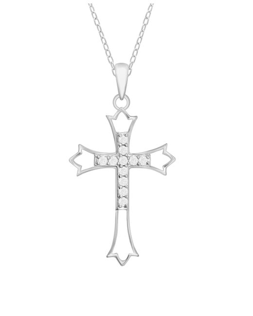Macy's Diamond Cross Pendant Necklace 1/10 ct. t.w.