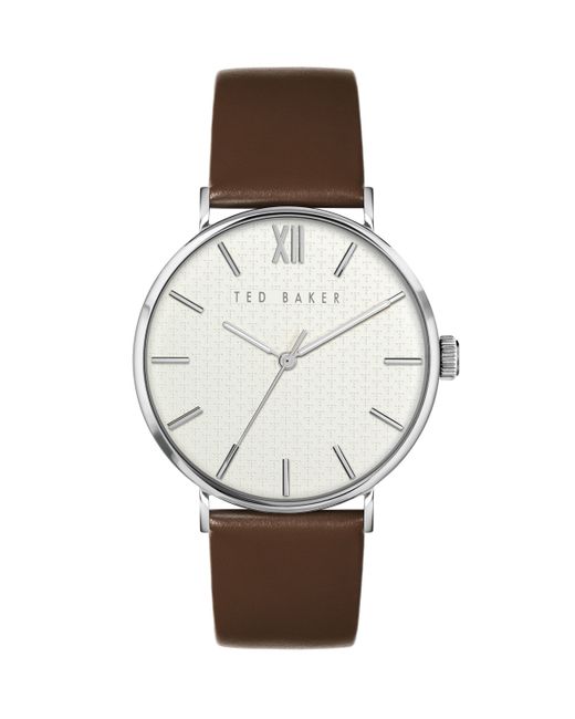 Ted Baker Phylipa Leather Strap Watch 43mm