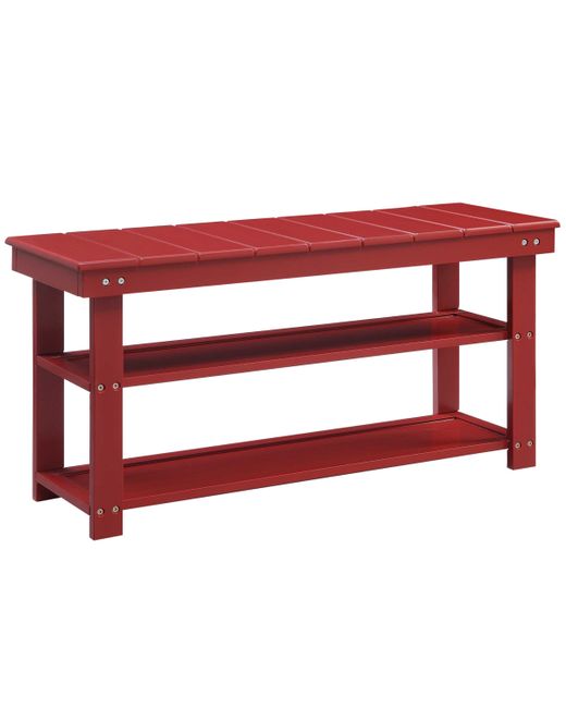 Convenience Concepts 35.5 Mdf Oxford Utility Mudroom Bench with Shelves