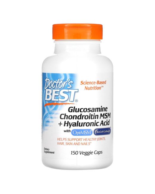 Doctor's Best 2 Pack Glucosamine Chondroitin Msm Hyaluronic Acid Veggie Caps