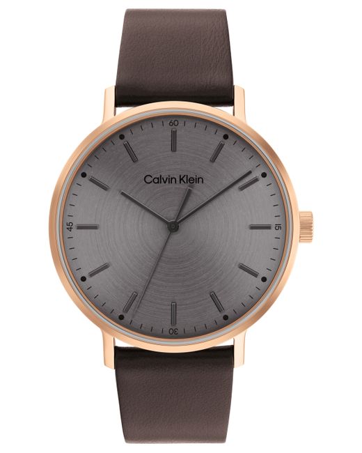 Calvin Klein Leather Strap Watch 42mm