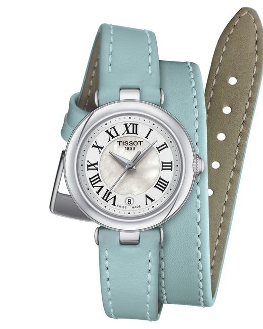 Tissot Swiss Bellissima Leather Double Wrap Strap Watch 26mm