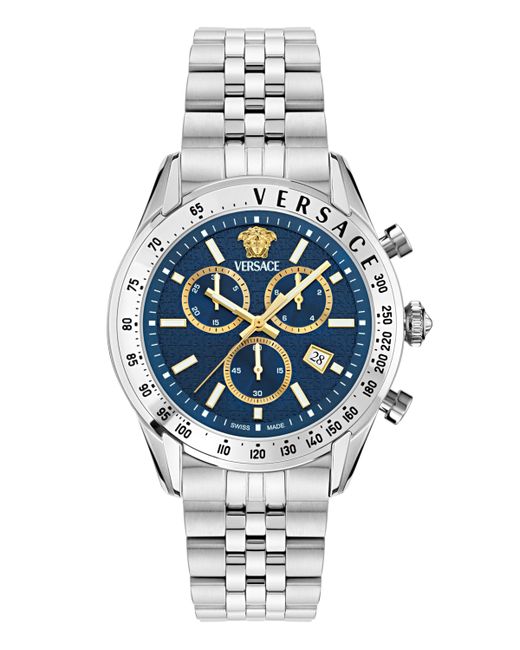 Versace Swiss Chronograph Steel Bracelet Watch 44mm