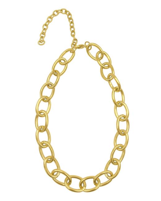 Adornia Oval Link Adjustable Gold-Tone Chain Necklace