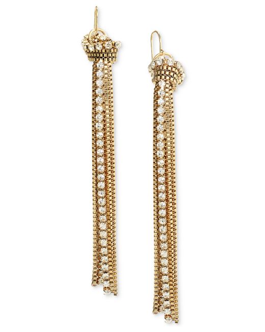 I.N.C. International Concepts Pave Chain Tassel Linear Drop Earrings Created for