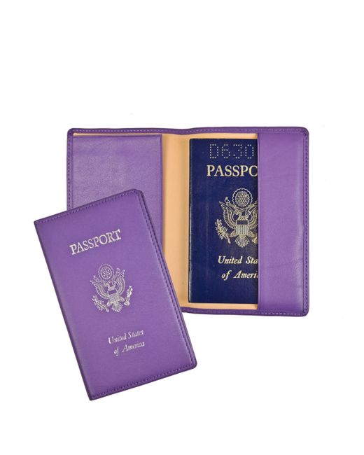 ROYCE New York Foil Stamped Rfid Blocking Passport Case