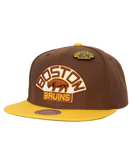 Mitchell & Ness Gold Boston Bruins 100th Anniversary Collection 60th Snapback Hat