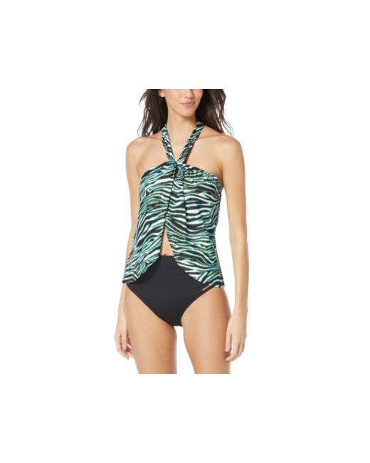 Vince Camuto Printed Halter Tankini Top Matching Bottoms